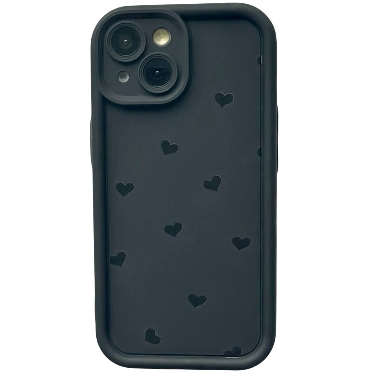 TPU Hearts Mini iPhone 15 Black - 1