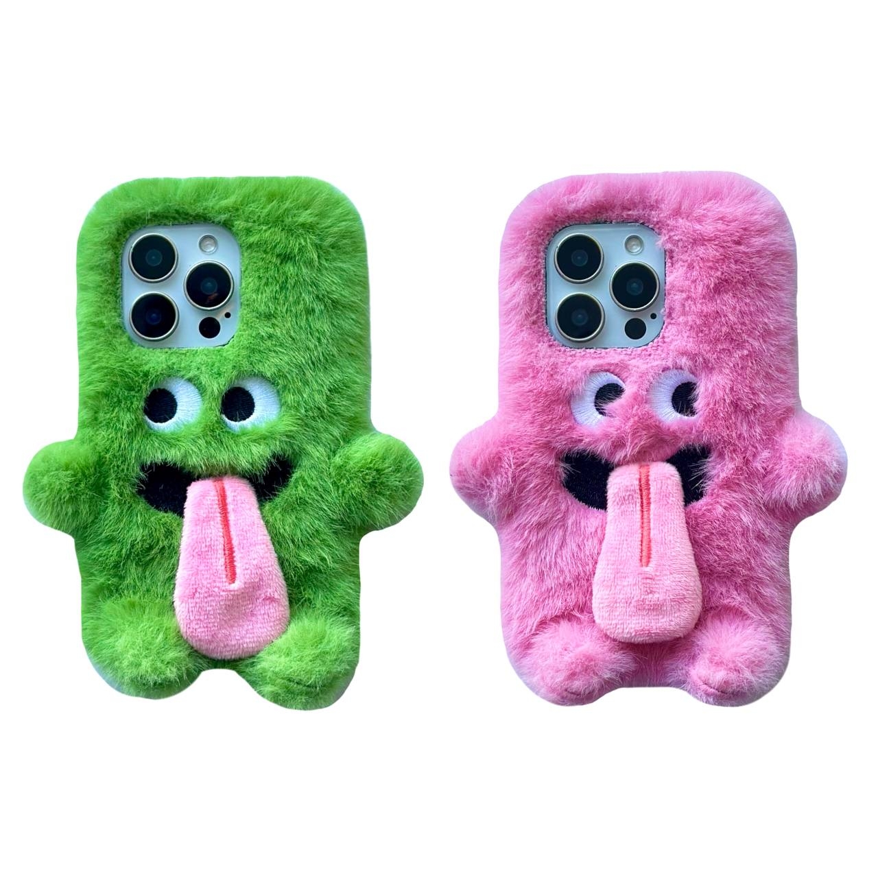TPU Fur Tongue iPhone 15 Pro Max Green - 3