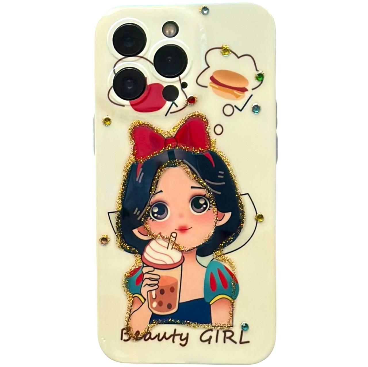 Beauty Girl TPU iPhone 14 Pro Snow White - 1