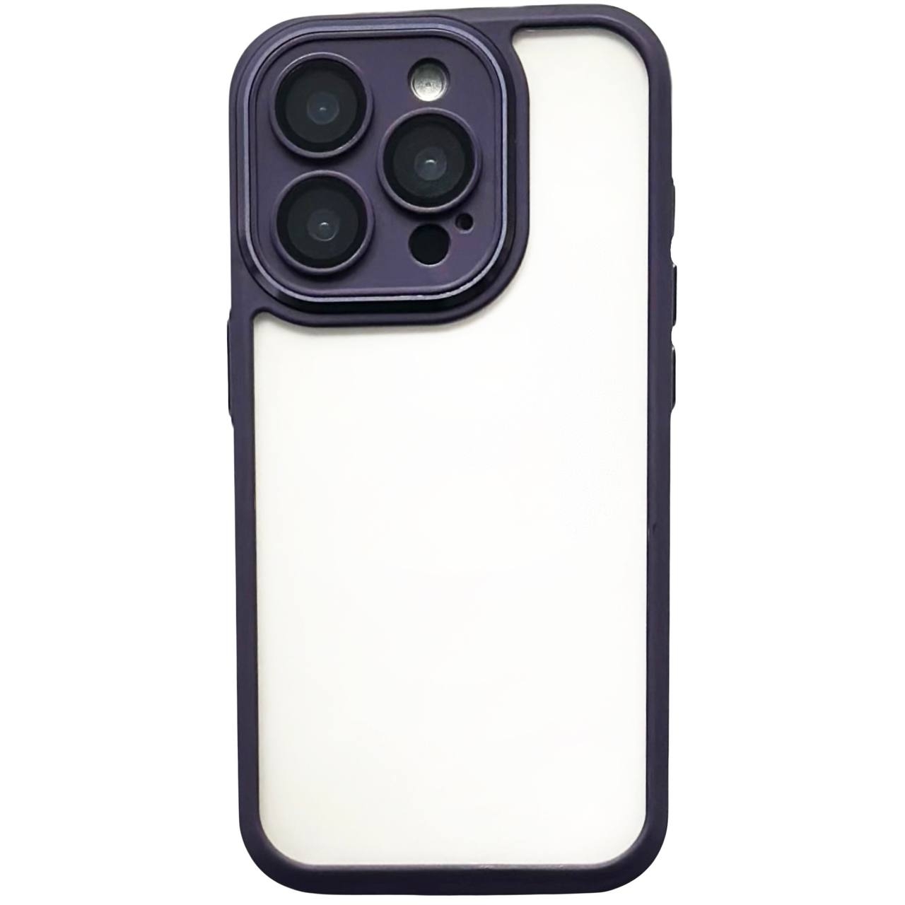 Color Case Glass Camera iPhone 15 Pro Max Dark Purple - 1