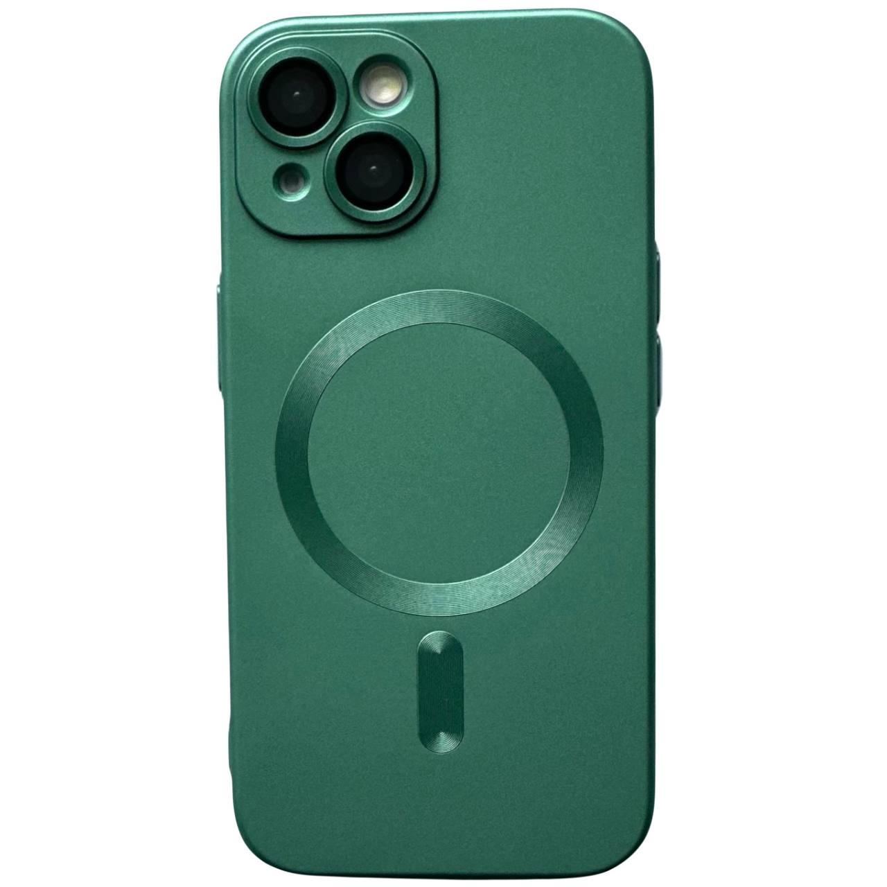 Matte Silicone with MagSafe iPhone 15 Plus Pine Green - 1