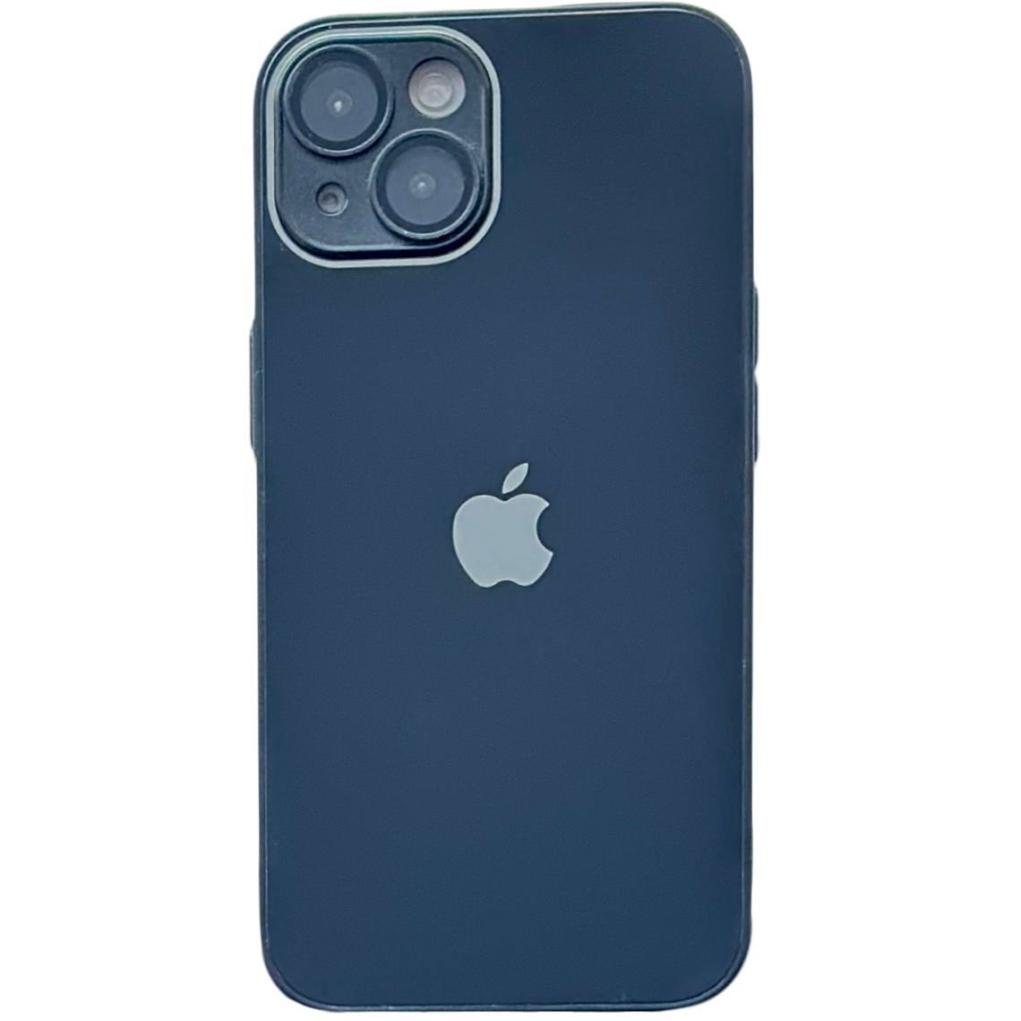 Silicone+Glass (Sapphire Lens) iPhone 14 Black - 1