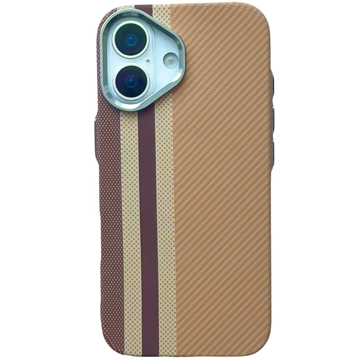 Carbon Pattern Magsafe iPhone 17 Gold - 1