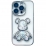 TPU BearBrick Liquid iPhone 13 Pro Max Silver