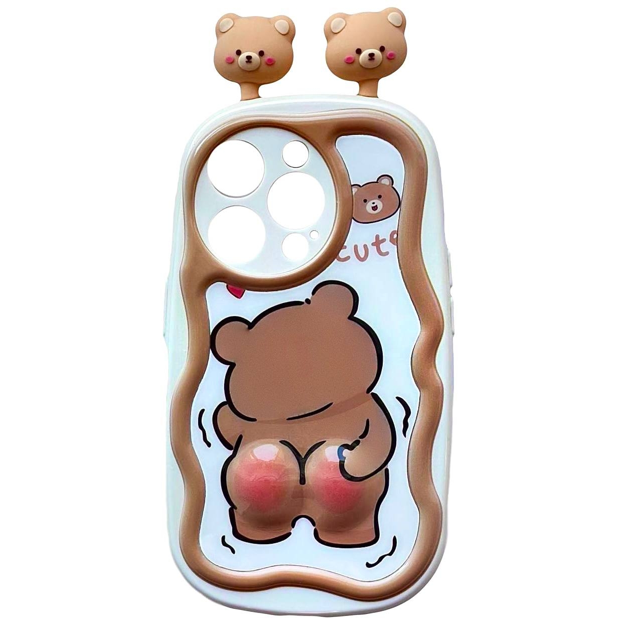 TPU Soft Animal iPhone 15 Pro Max Brown - 1