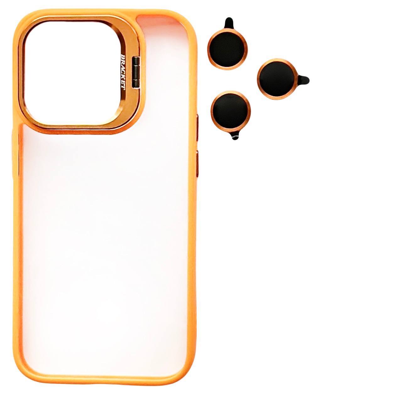 Crystal Case + Lens Set iPhone 16 Orange - 3