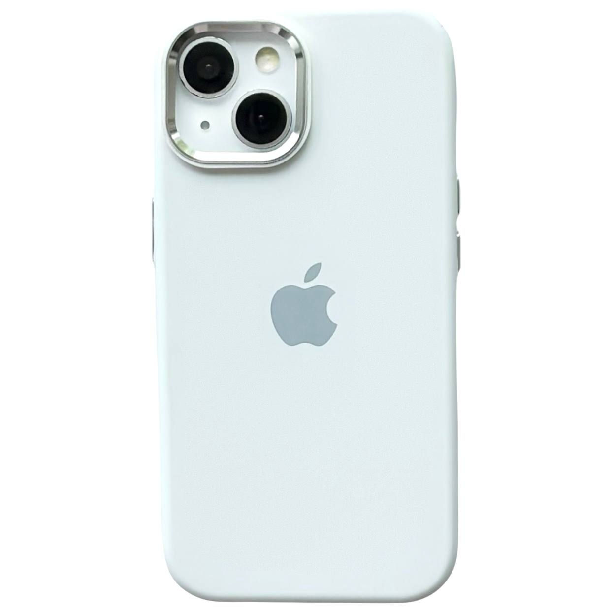 Silicone Case Metal Frame iPhone 13 White (9) - 1