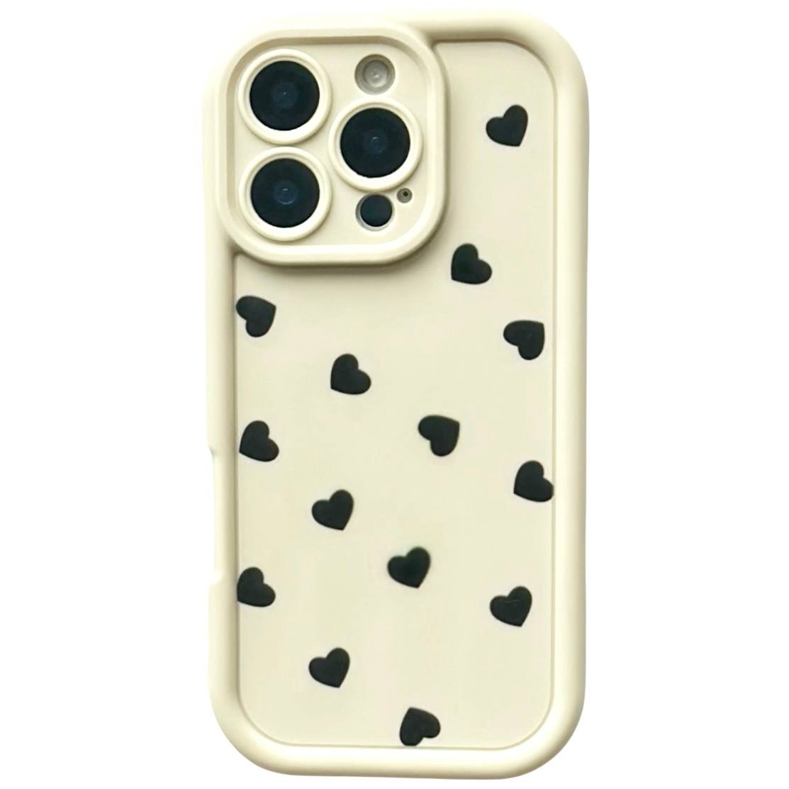TPU Hearts Mini iPhone 16 Pro Max White - 1