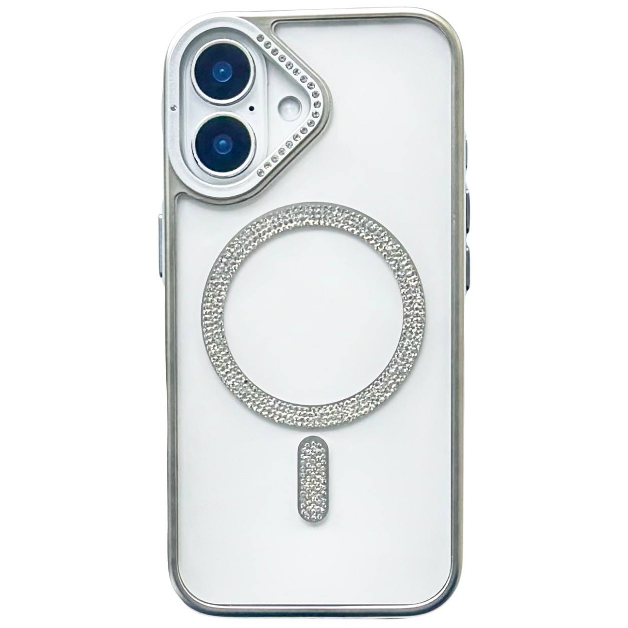 TPU Jewel Magsafe iPhone 16 Silver - 1
