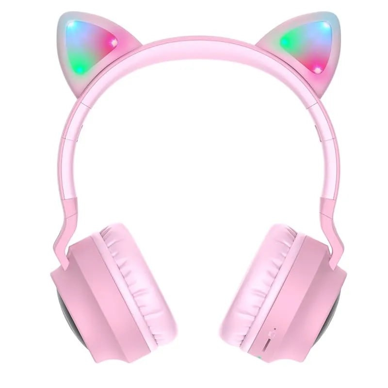 hoco. W27 Cat Ears WireLess Headphones Pink - 4