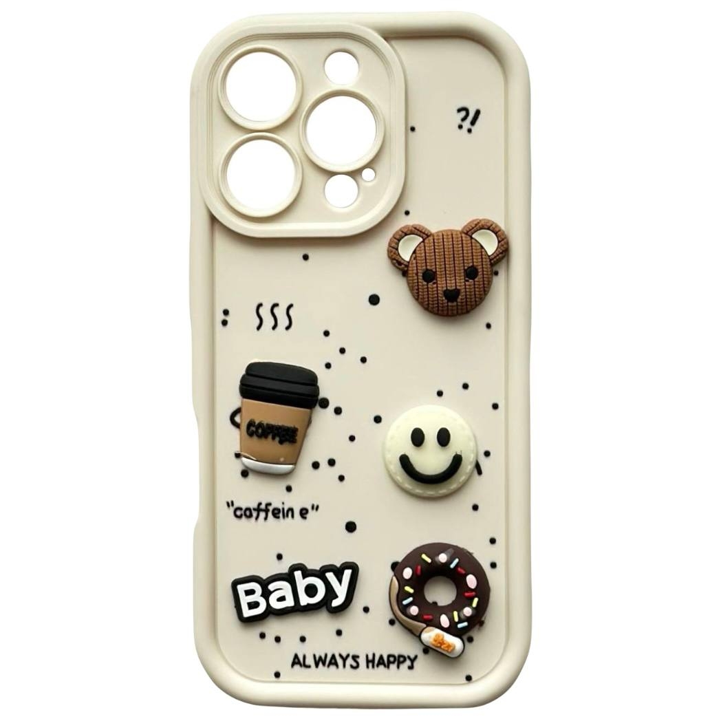 "Always Happy" Case iPhone 13 Pro Max White - 1