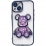 TPU BearBrick Liquid iPhone 15 Plus Deep Purple