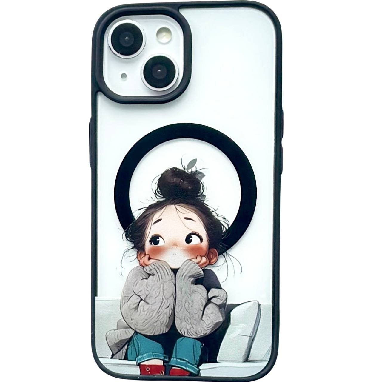 Crystal Case MagSafe iPhone 15 Girl Big - 1