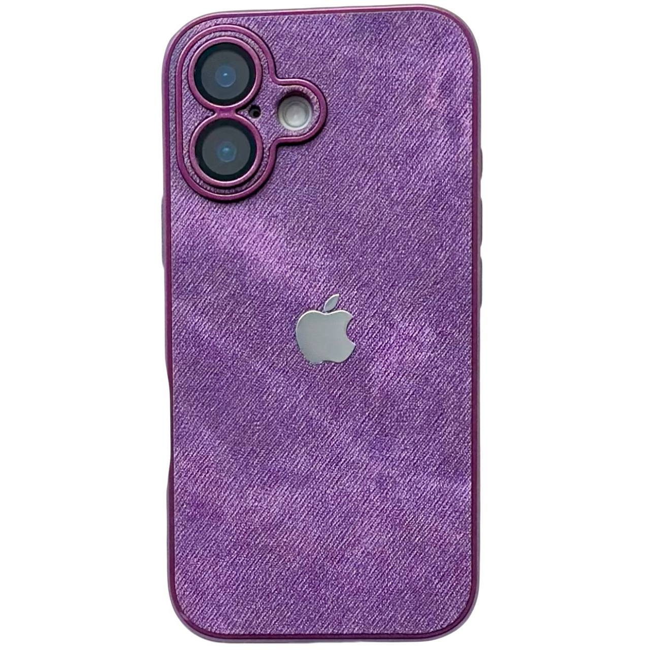 Textile Case Glass Camera iPhone 16 Purple - 1