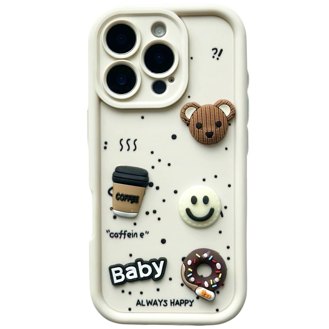 "Always Happy" Case iPhone 12 Pro White - 1
