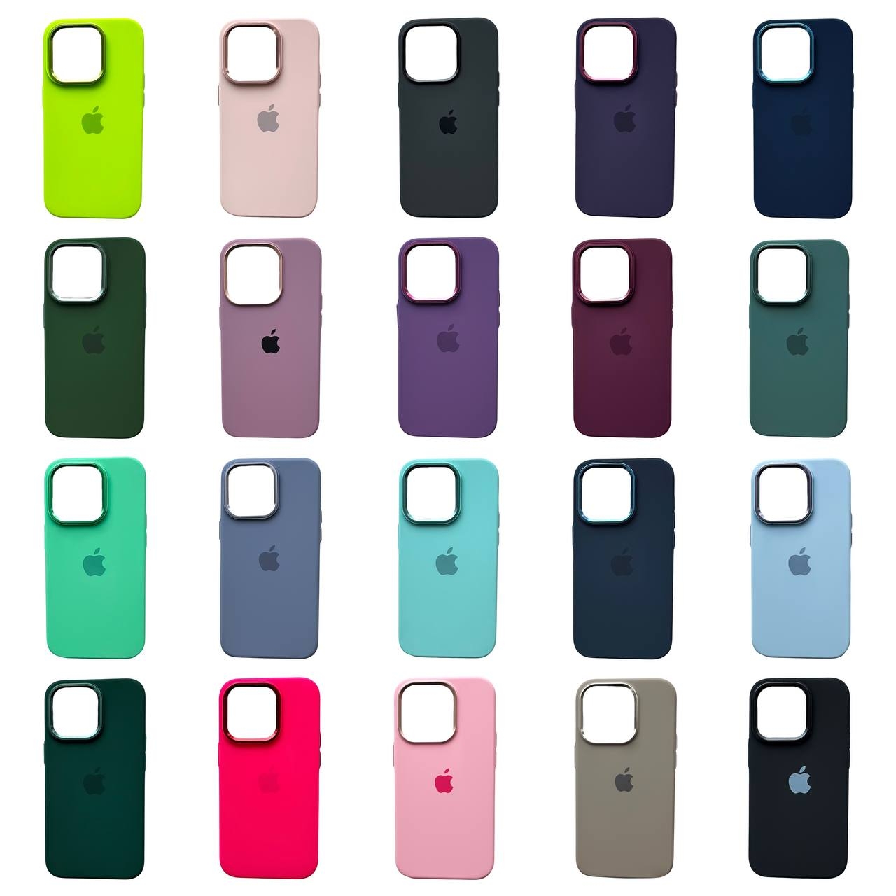 Silicone Case Metal Frame iPhone 15 Red (14) - 4