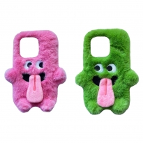 TPU Fur Tongue iPhone X/Xs Green