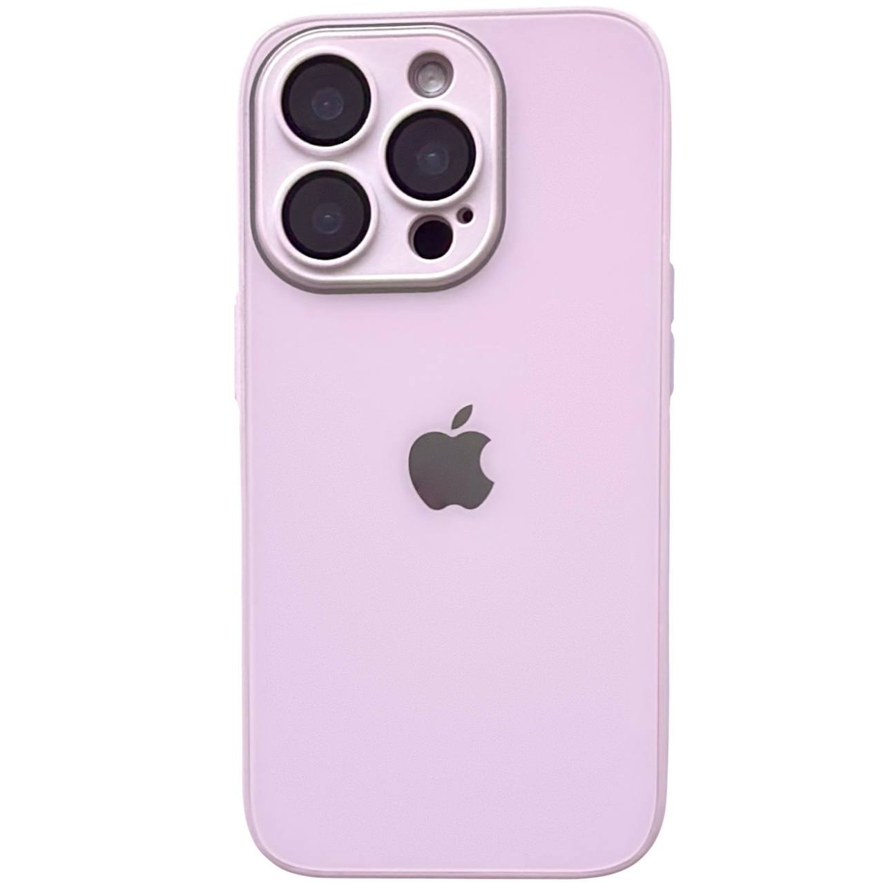 Silicone+Glass (Sapphire Lens) iPhone 13 Pro Max Chanel Pink - 1