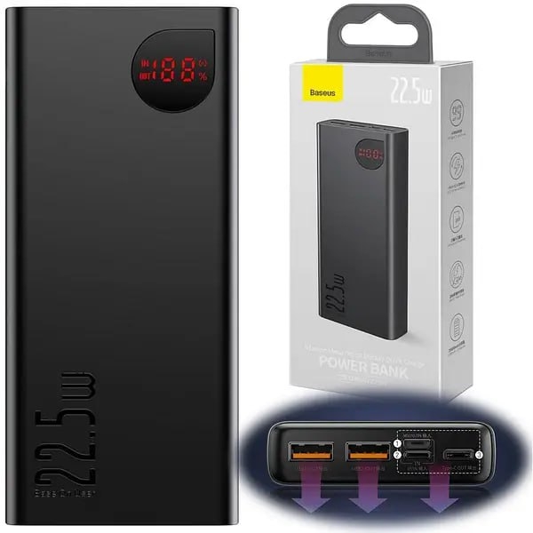 Baseus PowerBank Adaman Metal 20000mAh 22.5W Black - 4