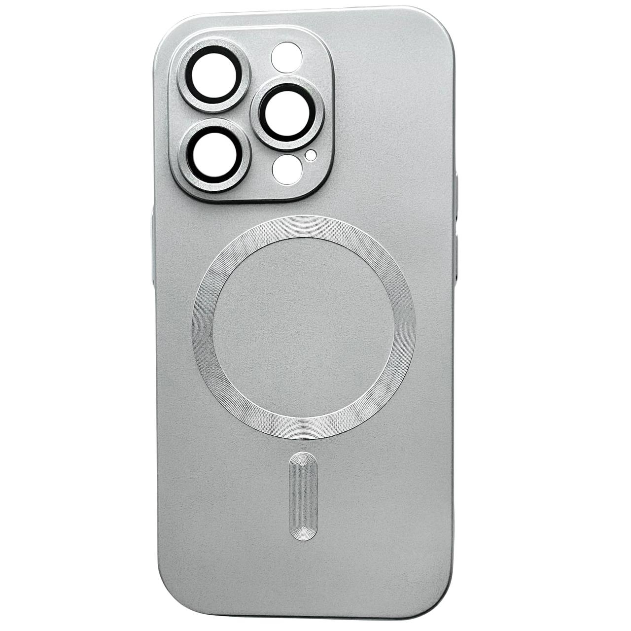 Matte Silicone with MagSafe iPhone 13 Pro Max Silver - 4