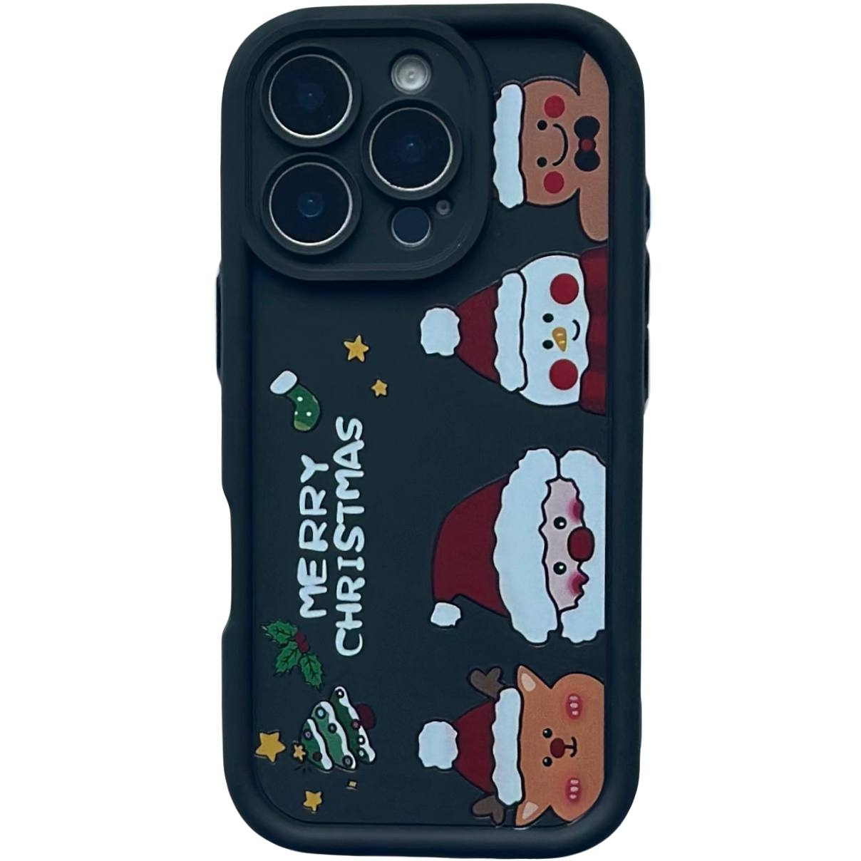 TPU Merry Christmas iPhone 15 Pro Max Black (4-Head) - 1