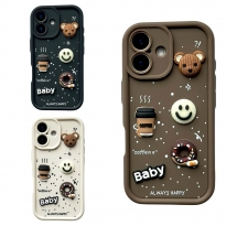 "Always Happy" Case iPhone 16 Black