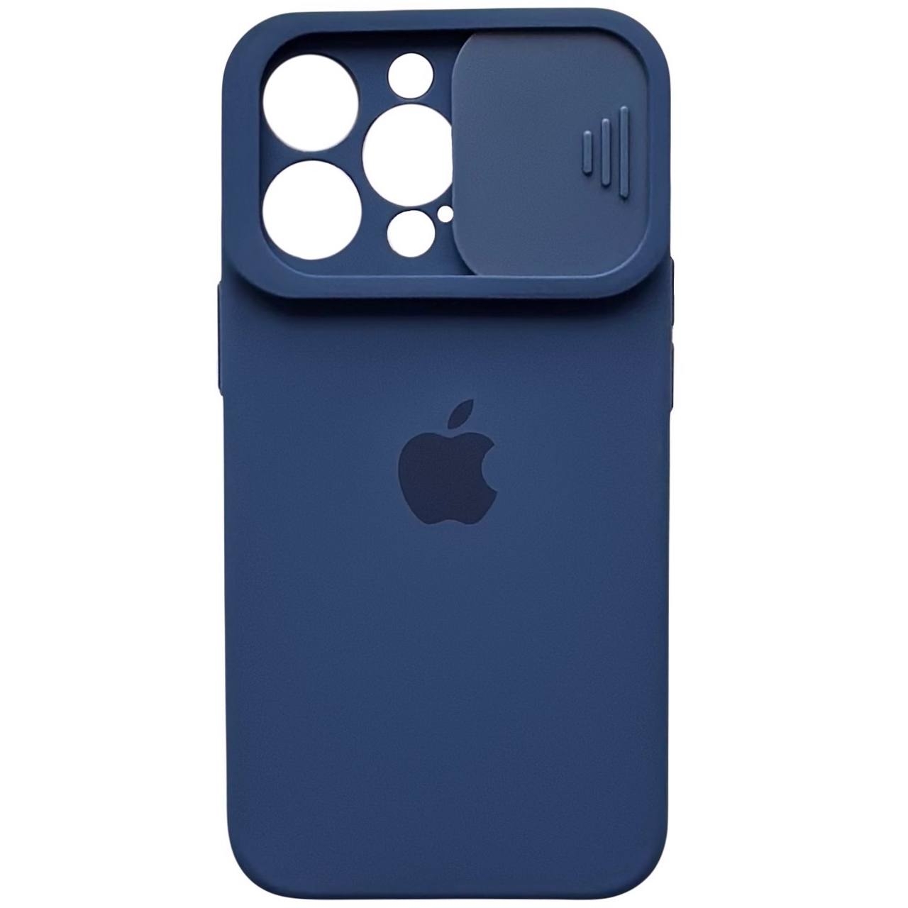 Silicone Case TPU Camera iPhone 12 Pro Blue Cobalt - 3