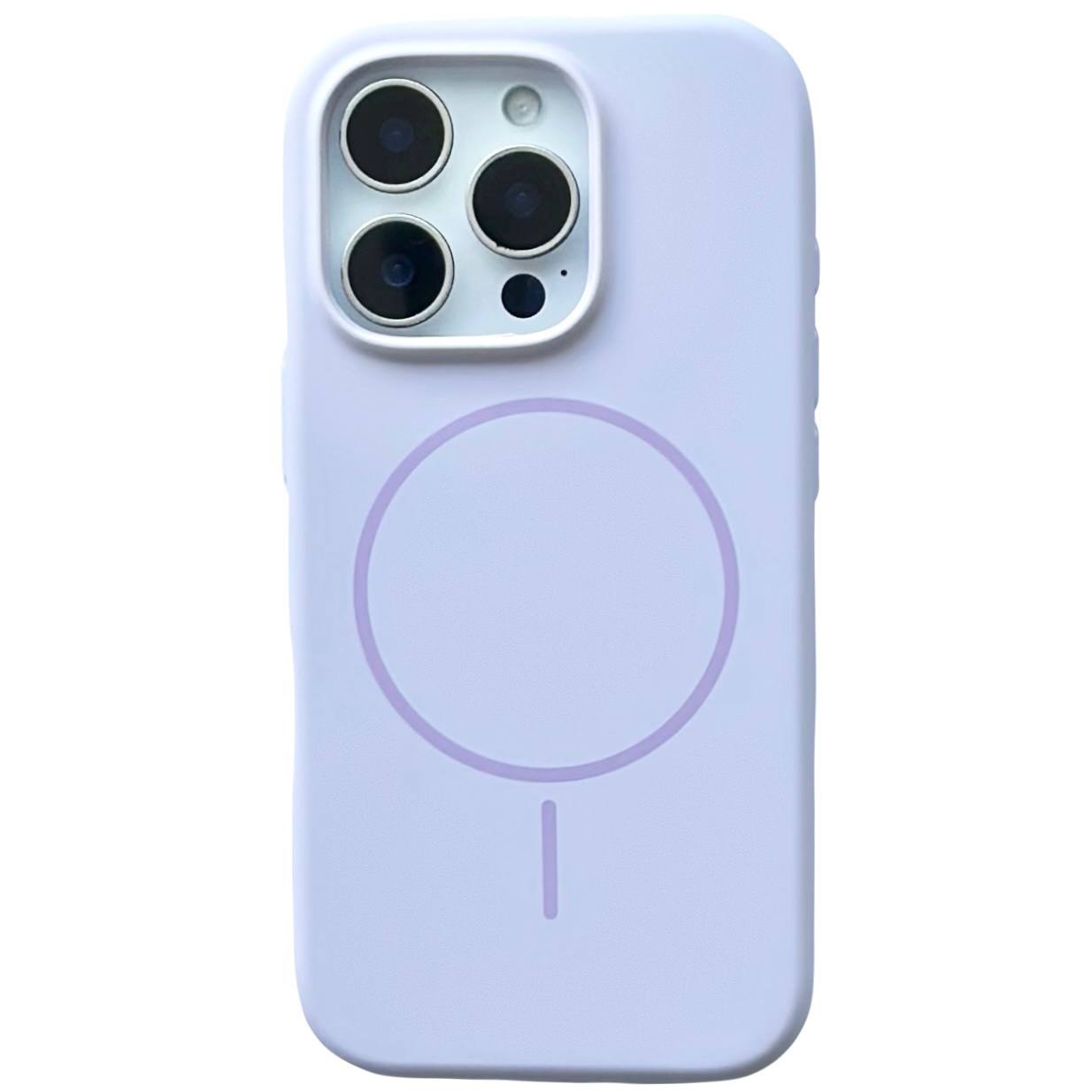 Silicone Case Slim Magsafe iPhone 15 Pro Max Lilacs - 1