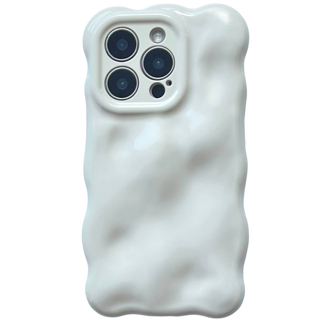 Lack Crumpled iPhone 14 Pro Max White - 1