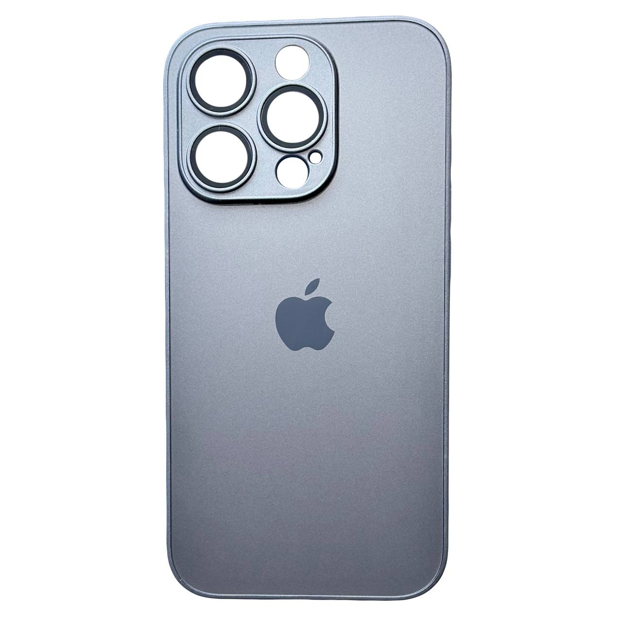 AG Silicone+Glass Case iPhone 15 Titanium Gray - 3