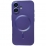 Matte Silicone with MagSafe iPhone 16 Deep Purple