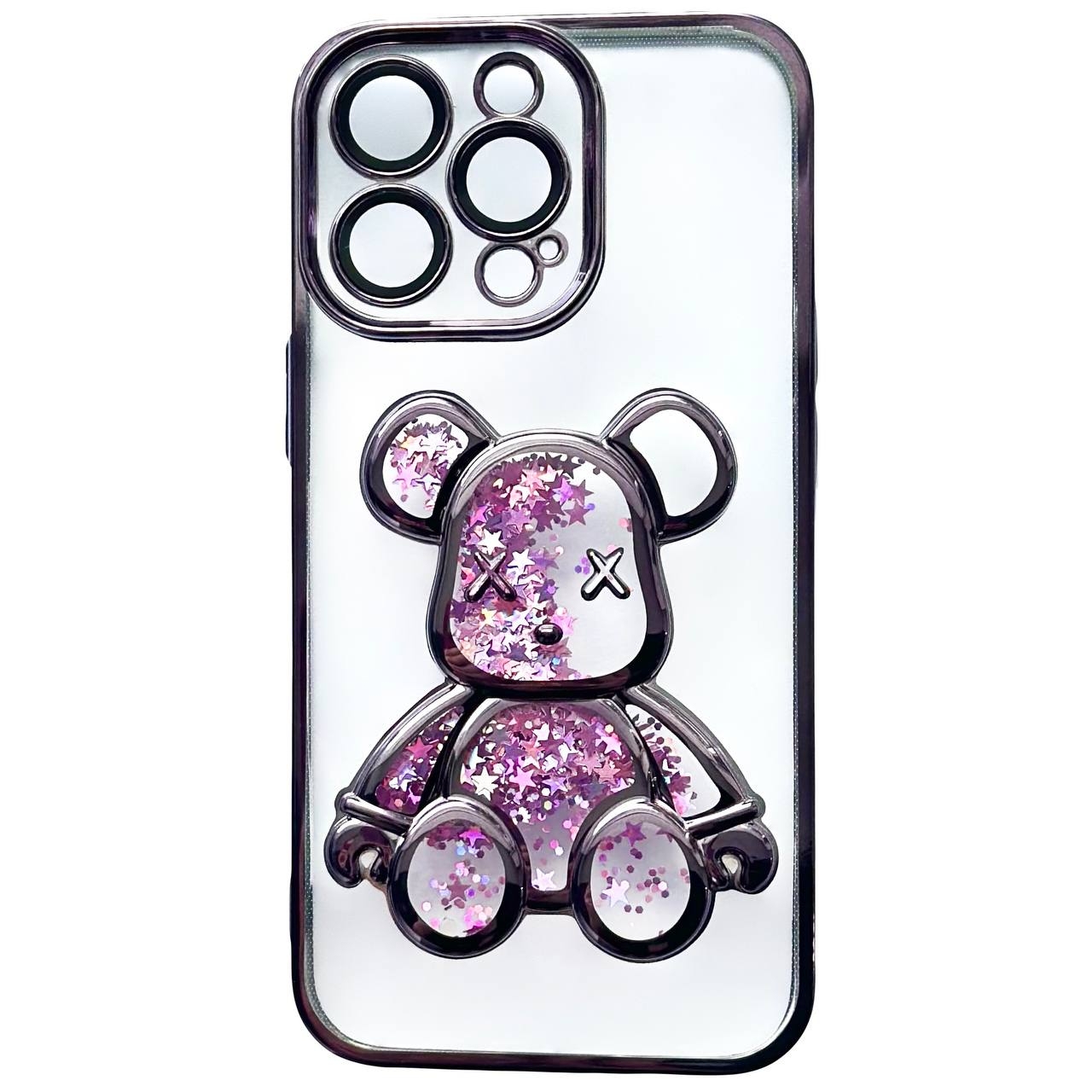 TPU BearBrick Liquid iPhone 15 Pro Max Deep Purple - 3