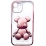 TPU BearBrick Transparent iPhone 13 Pro Rose Gold