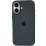 Silicone Case Metal Frame iPhone 16 Dark Gray