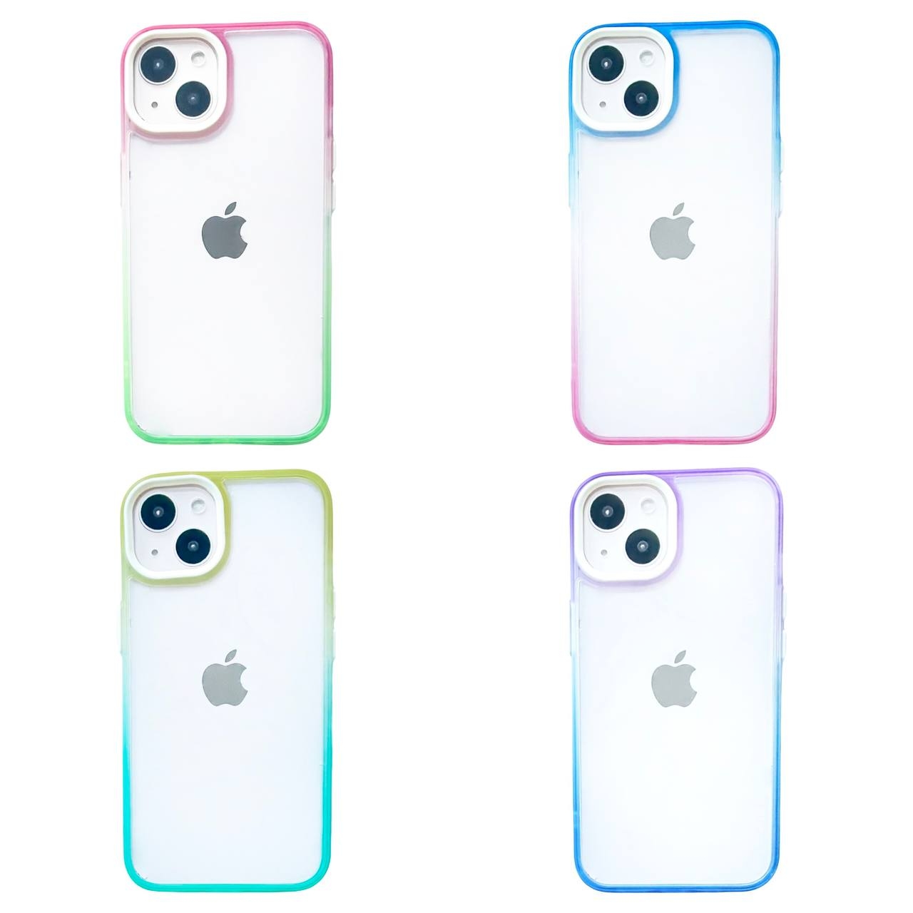 Gradient Crystal Case iPhone 13 Yellow/Mint - 2