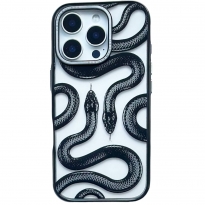 Luxury Snake iPhone 15 Pro Transp