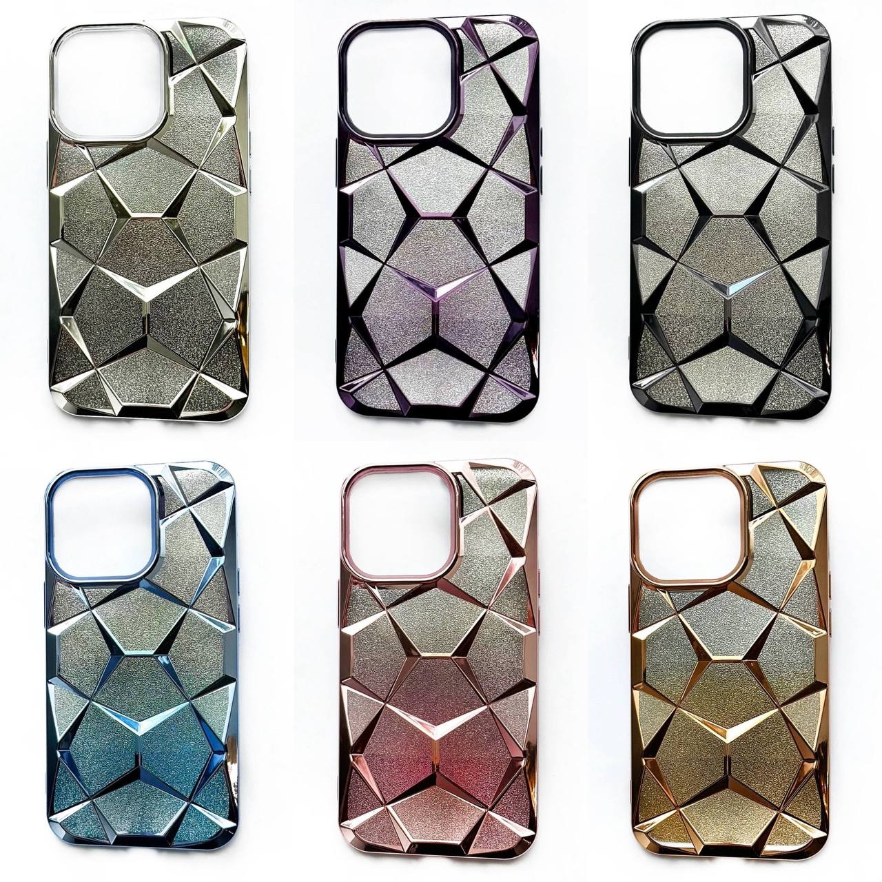 3D Diamond iPhone 14 Silver - 2