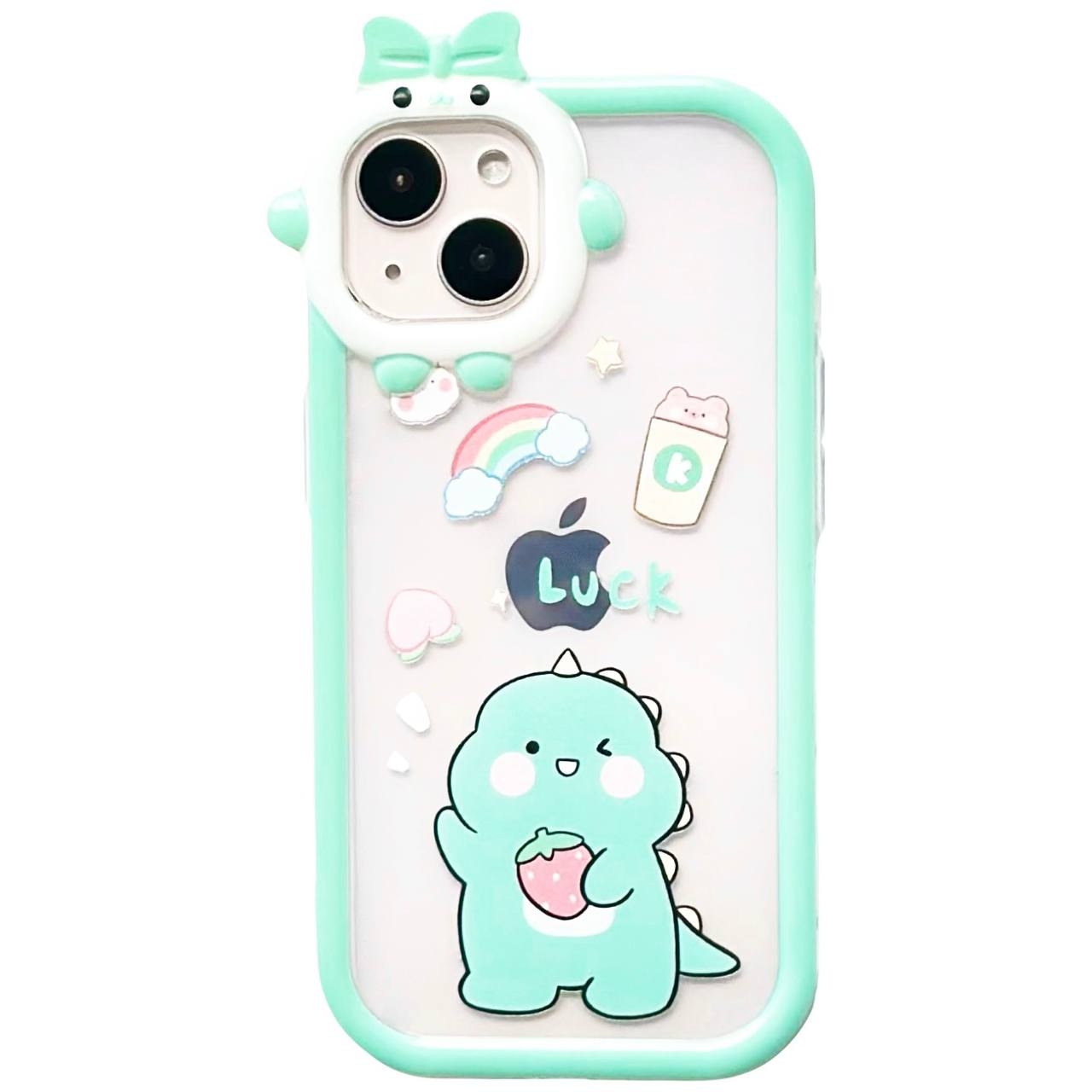Cute Dino iPhone 14 Green - 1