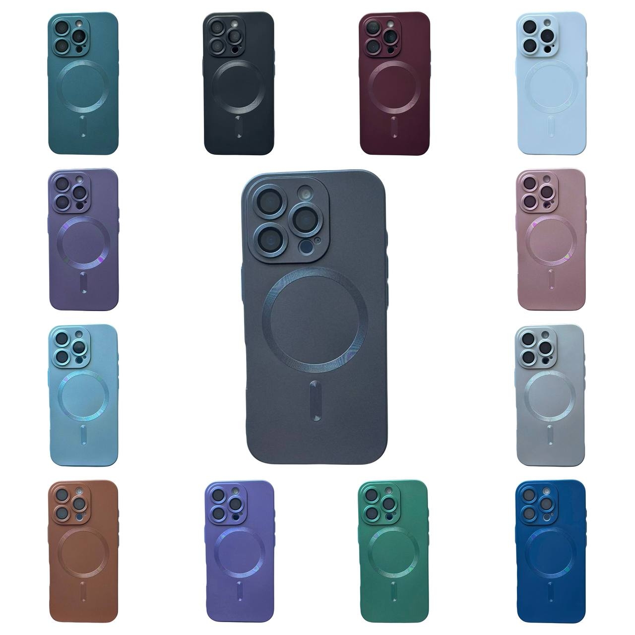 Matte Silicone with MagSafe iPhone 14 Pro Plum - 2