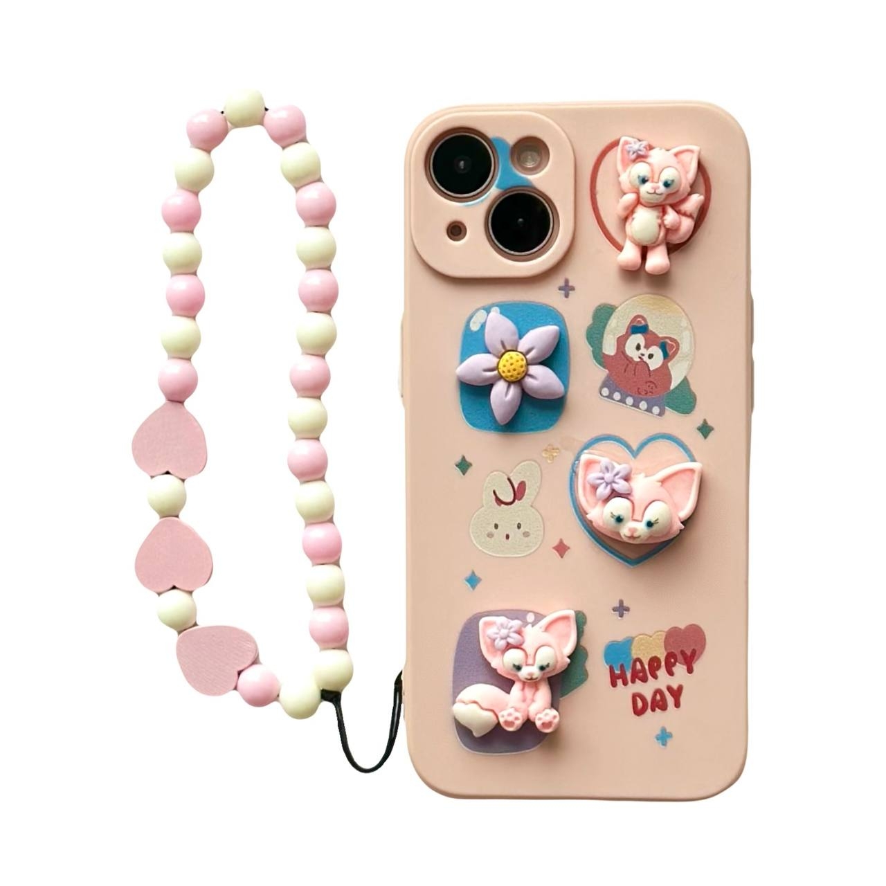 Beads iPhone TPU iPhone 13 Pink - 1