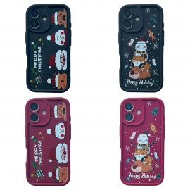 TPU Merry Christmas iPhone 16 Bordo (4-Head)