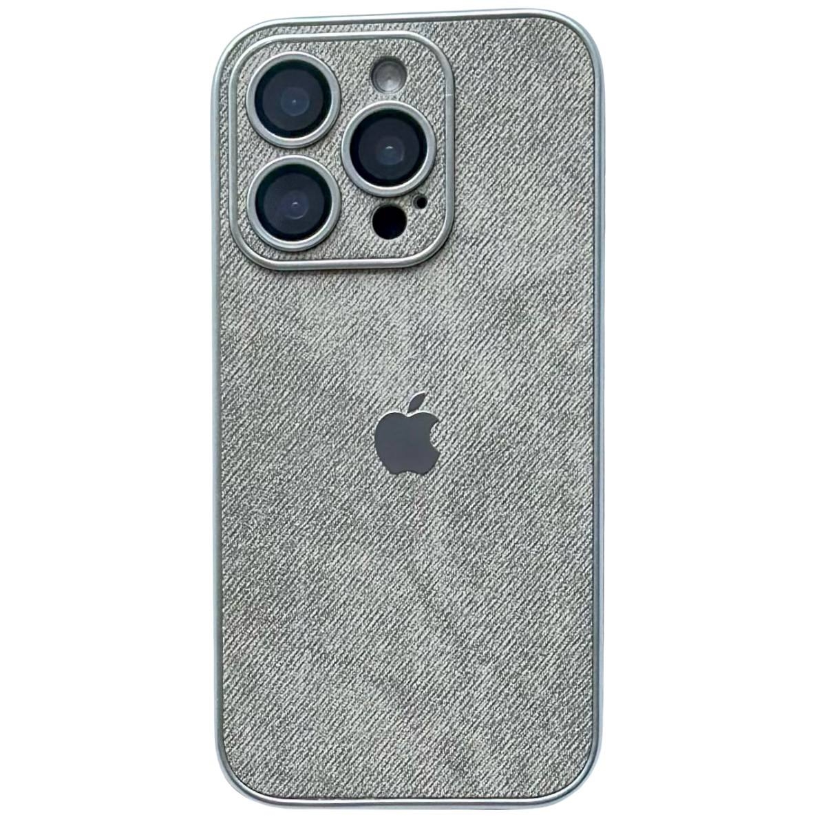 Textile Case Glass Camera iPhone 15 Pro Gray - 1