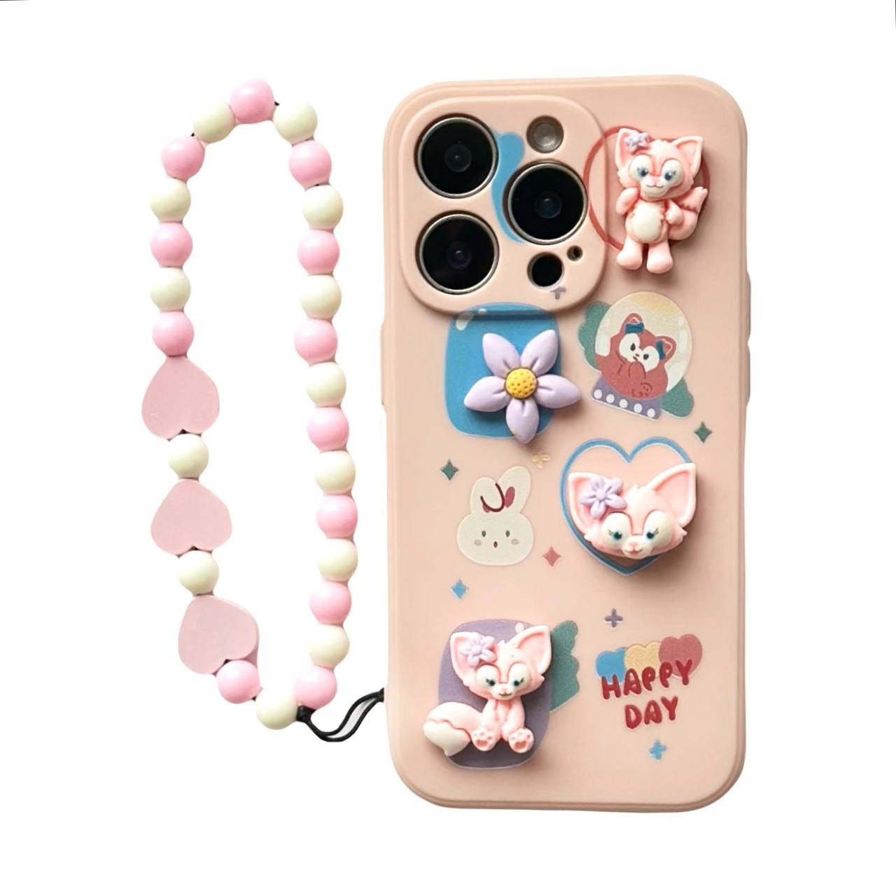 Beads iPhone TPU iPhone 14 Pro Max Pink - 1