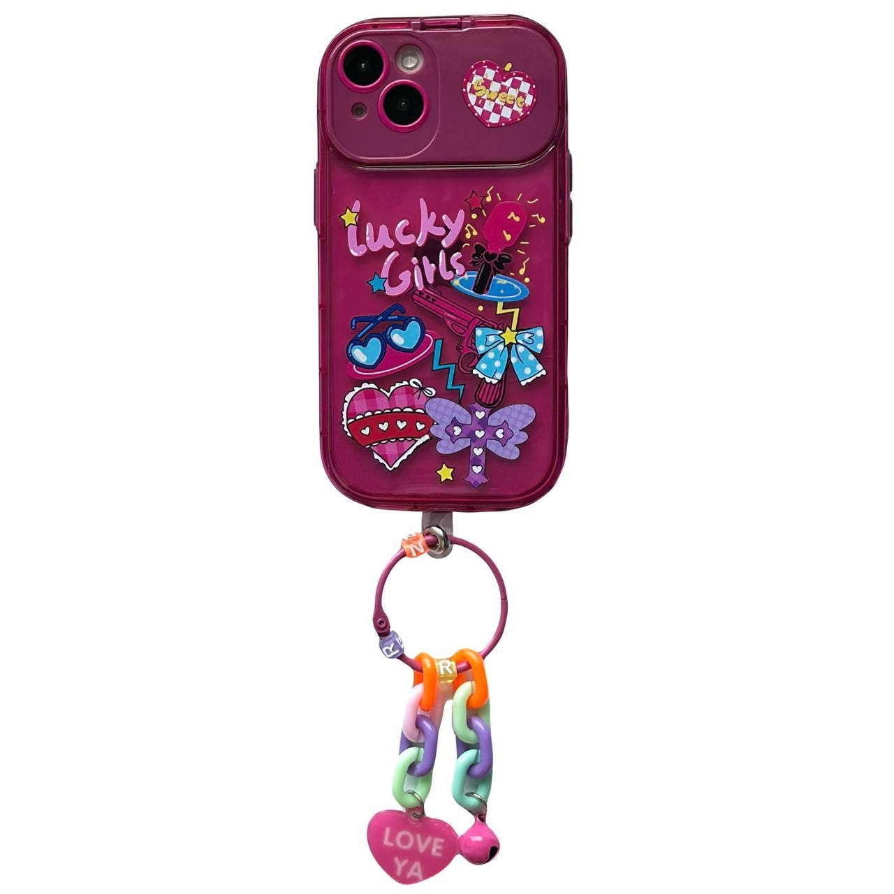 Stand Girls Mirror iPhone 14 Lucky Pink - 1