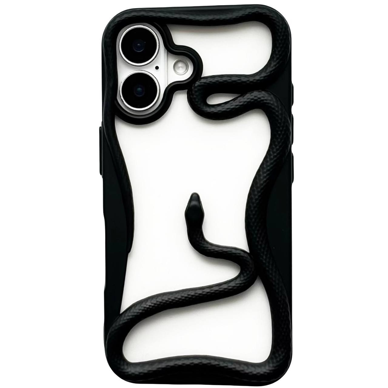 TPU 3D Snake iPhone 16 Black - 1