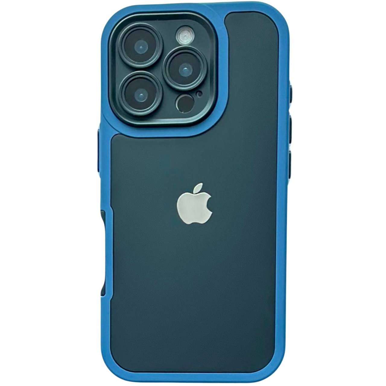 Matte Silicone Logo iPhone 15 Pro Max Blue - 1