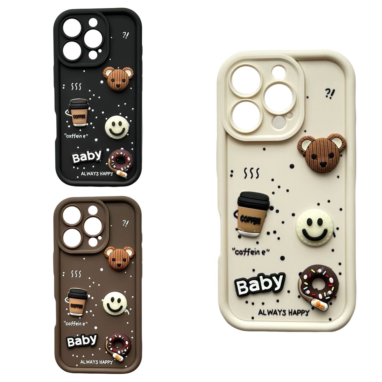 "Always Happy" Case iPhone 12 Pro White - 3