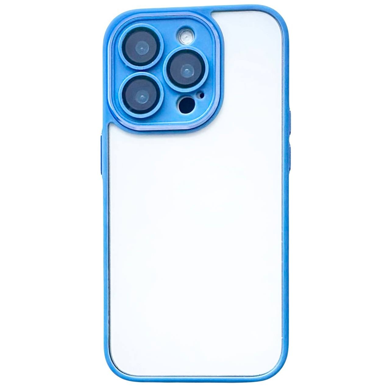 Color Case Glass Camera iPhone 14 Pro Max Blue - 1