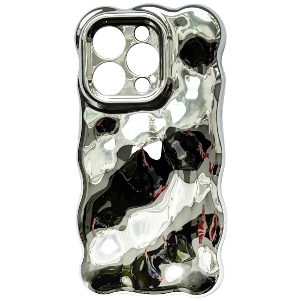 Lack Crumpled iPhone 15 Pro Silver - 3