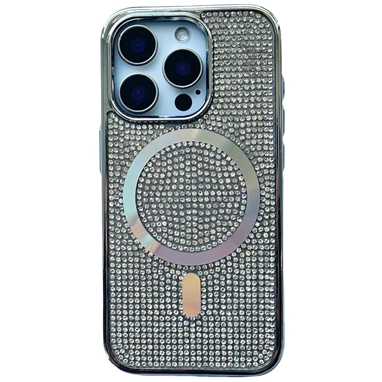 TPU Diamonds MagSafe iPhone 12 Pro Max Silver - 1